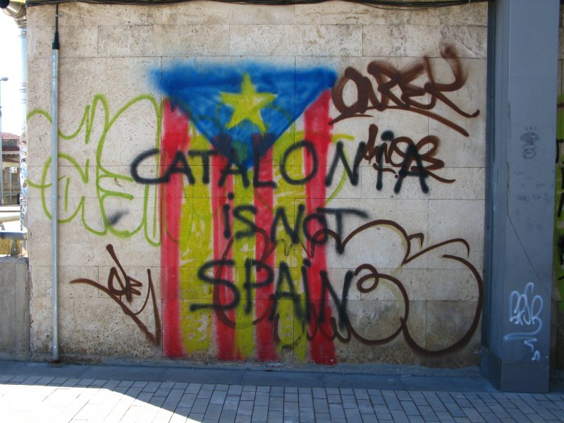 Common graffiti in Barcelona. 